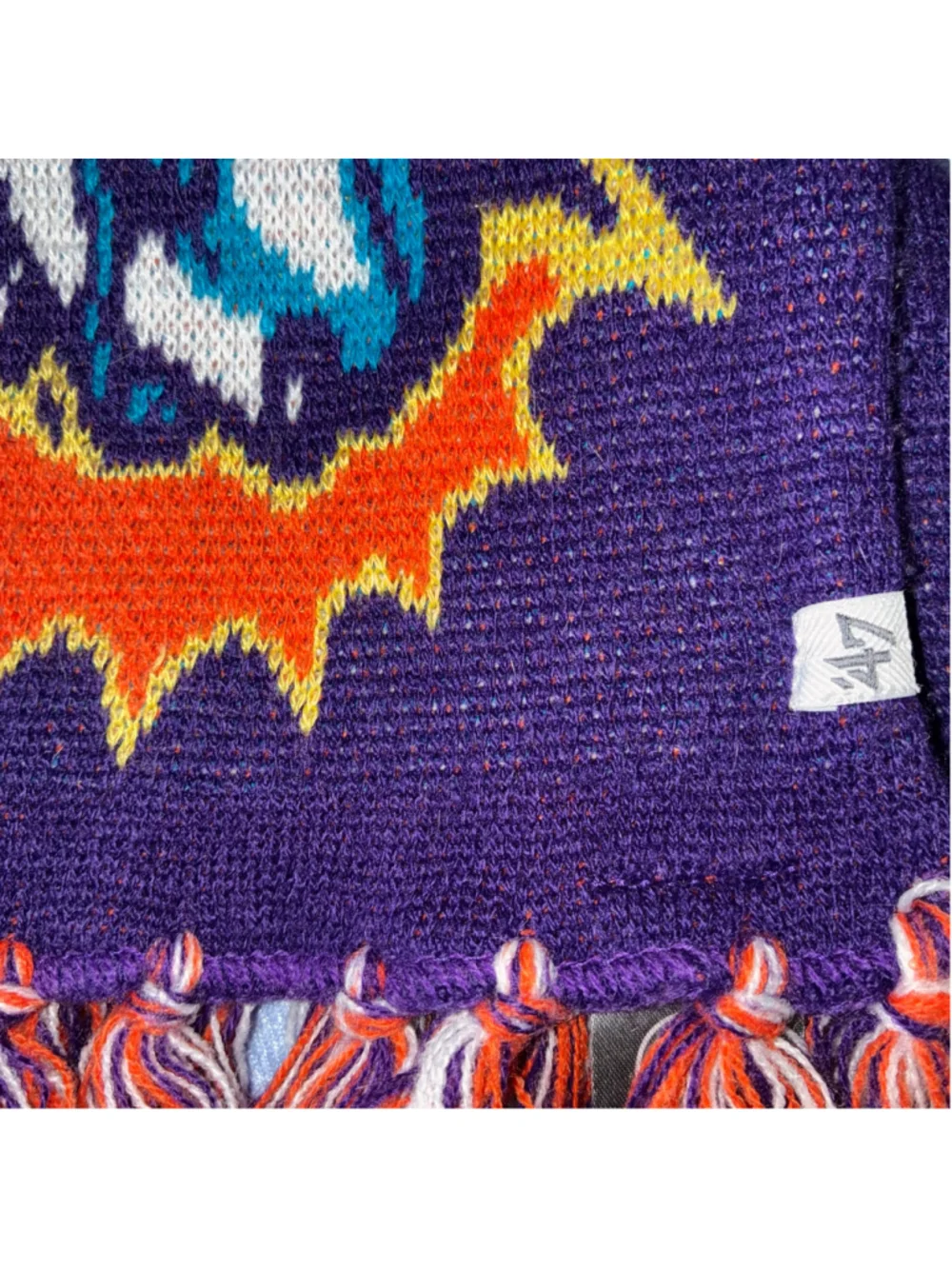 Men's 47 Brand Orlando Solar Bears Hockey Team Scarf One Size Purple and Orange